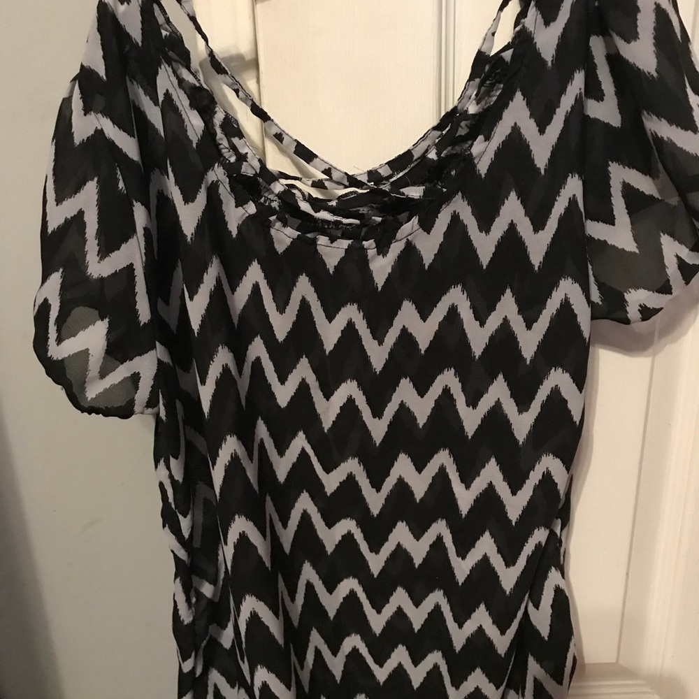 Chevron sheer shirt
